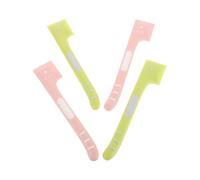 jojofuny 4Pcs Pet Food Feeding Spoon Set with Long Handle - Plastic Cat Food Can Lid Opener - for Cat and Dog Feeding during Mealtime Pink and Green