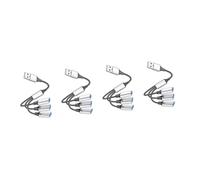 jojofuny 4pcs Portable Usb Splitter Cable Multi-function Male to Female Usb Power Splitter Hub for Laptop Car Charger Adapter