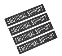 jojofuny 4pcs Reflective Dog Harness Patches with Hook and Loop, Service Dog Training Gear, Security Support Animal Vest Patches for Night Walking and Therapy Use, Xs Size