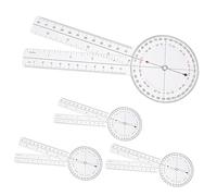 jojofuny 4Pcs Rotary Goniometer Clear Angle Protractor for Easy Angle Measurement Ruler for Home and School Use for Drafting and Geometry Tasks