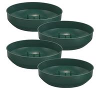 jojofuny 4pcs Round Floral Mud Holder Flower Mud Fixer Plastic Tray Keeps Fresh Flowers Hydrated Accepts Water for Artificial Silk Suitable for Anniversaries and Halloween