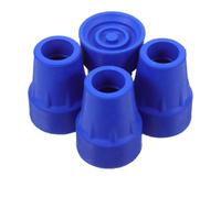 jojofuny 4pcs Rubber Cane Tips Replacement for Crutches and Walking Sticks, Non-Slip Blue Rubber Feet Extending Lifespan and Adapting to Diverse Terrains, for Indoor and Night Use