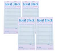 jojofuny 4pcs Server Note Pads Guest Check Book for Restaurant Use with 50 Paper Sheets Minimizing Smudges and Ensuring Legible Notes for Waitress Order Taking