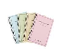 jojofuny 4pcs Side Spiral Notebooks with Simple Covers for Students and Travel Personalised Diary Notepad for Smooth Writing Thick Paper Journals for Daily Notes and Planning