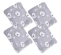 jojofuny 4pcs Small Animal Soft Cloth Blanket Guinea Pig Cage Sleeping Pad Pet Blanket Liner Warm Sleep Mat for Hamster Rat Hedgehog Chinchilla Pygmy Rabbit Squirrel Puppies