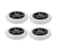 jojofuny 4Pcs Small Caster Wheels Replacement for Foldable Shopping Trolley Cart, Heavy Duty Supermarket Trolley Wheels Accessories with Roller for Stair Climbing and Basket Carts