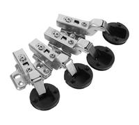 jojofuny 4pcs Soft Closing Cabinet Hinges for Glass Doors Durable Hydraulic Hidden Hinges with Screws for Kitchen Cabinets Easy Installation