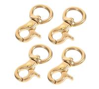 jojofuny 4PCS Solid Brass Lobster Claw Swivel Snap Hooks Keychain Clasps for Lanyards Bags Leather DIY Crafts Japanese-Inspired Design