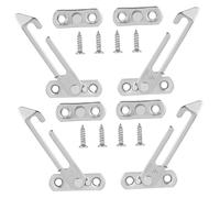 jojofuny 4pcs Stainless Steel Casement Window Stopper Lock for Safety Concealed Design Window Limiter with Enhanced Friction Stability Easy DIY Installation Reusable Security Catch for Home