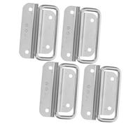 jojofuny 4pcs Stainless Steel Foldable Recessed Pull Handles for Drawers and Cabinets Hidden Concealed Design for Closets and Toolboxes Easy Install Space Saving Modern Hardware