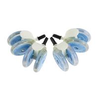 jojofuny 4pcs Walker Replacement Wheels with Detachable Push-in Casters, Pp Material Smooth Rotation Caster Wheels for Strollers and Walkers, for Homes with Carpets and Bedrooms