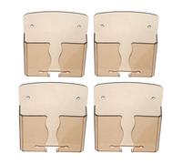 jojofuny 4pcs Wall Mount Phone Holder Adhesive Charging Stand with Cable Hole, Space Saving PC Material Phone Stand Stick on Wall for Kitchen and Office, Stylish Modern Design