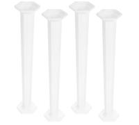 jojofuny 4pcs White Plastic Roman Pillar Decorations Creative Design, Sturdy and Not Easy to Break, for Home and Micro Landscape Photo Studio Props