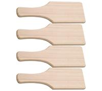 jojofuny 4pcs Wooden Paddle Pottery Tool Set for Ceramic Craft Projects with Sturdy Use and Ergonomic Handle, Beige Wooden Clay Paddles for Enthusiasts in Schools