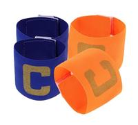 jojofuny 4pcs Youth Soccer Captain Armbands for Elastic Nylon Wrap-around Design Comfortable Fit Suitable for Arm Sizes for Soccer Matches and Games