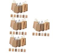 jojofuny 4sets Kraft Paper Bags with Handles Sturdy Brown Shopping Bags for Travel Parties Every Occasion 12pcs*4
