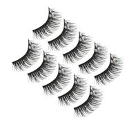 jojofuny 5 Pairs Black and Blue Mermaid False Eyelashes Rhinestones, Dramatic Wispy Stage Lashes for Latin Dance, Long Curl Stiff Stem, Women’s False Eyelashes for Performance Makeup