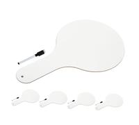 jojofuny 5 Pcs Double-Sided Dry Erase White Board Pack with Markers Lightweight Mini Handheld Paddles for Student Participation Classroom Voting Group Games and Interactive Learning