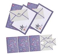 jojofuny 5 Sets Floral Writing Paper and Envelope Set Stationery Papers Lightweight Material for Letters Invitations Greeting Cards Gift Cards