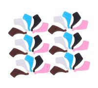 jojofuny 50 Pairs Silicone Glasses Temple Tips Anti-slip Ear Hooks Eyeglass Retainers Soft Ear Cushions for Eyewear Frames Black Transparent Blue Pink