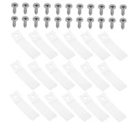 jojofuny 50 Sets Clear Plastic Furniture Drawer Stoppers with Screws Non-Slip Drawer Slide Repair Tool for Dresser Tracks and Chest Bottoms
