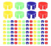 jojofuny 500pcs Poultry Foot Rings Identification Bands for Chickens Ducks Geese Animal-friendly Weatherproof Leg Markers with Quick Snap Closure Multicolor for Efficient Management