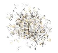 jojofuny 500pcs U Shape Tail Buckle Jewelry Making Tool in Assorted Colours Alloy Material for Covering Knots and Making Necklaces Suitable for DIY Bracelets and Leather Bracelets