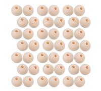jojofuny 500pcs Wooden Ball with Hole Wood Spacer Beads for Craft Making Natural Wood Round Smooth Surface Ready to Paint for Macramé DIY Garland Making with 2.5mm Hole 0.31x0.31x0.31in