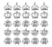 jojofuny 50PCS 3D Alloy Nail Art Decorations Crown Manicure Charms Nail Rhinestones Mixed Shapes DIY Jewelry for Salon and Personal Use Random Style