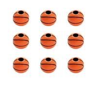 jojofuny 50pcs Acrylic Basketball Shape Beads in Orange for DIY Jewelry Beads Decor, Fine Workmanship, Simple Stylish Crack Shape Beaded Accessories for Bracelet and Necklace Making
