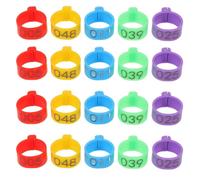 jojofuny 50pcs Assorted Colour Plastic Poultry Leg Marking Rings Lightweight and Easy to Carry for Chickens and Ducks Suitable for Adult Poultry Breeds Random Color