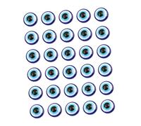 jojofuny 50Pcs Blue Evil Eye Charms DIY Craft Supplies Smooth Surface Dome for Jewelry Making Bracelet Pendant Photo Decoration
