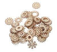 jojofuny 50pcs Brightly Painted Wooden Flower Cutouts for DIY Crafted Home Decor Charming Cartoon Floral Shapes for Childrens Creative Projects Unfinished Wood Pieces for Scrapbooking and