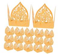 jojofuny 50pcs Butterfly-shaped Candy Boxes with Hollow Laser-cut Design Elegant Gold Truffle Wrappers and Chocolate Cups for Showers Bridal Showers Birthdays Weddings Portable Party Favor