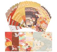 jojofuny 50Pcs Double-Sided Origami Papers Square Paper for DIY Crafts Floral Printed Patterned Craft Pads for Card Making Scrapbooking and Handmade Decorations
