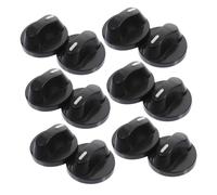 jojofuny 50pcs Gas Stove Control Knobs White Round Plastic Knob Switch for Gas Cooker Range Stove Fittings