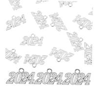 jojofuny 50pcs Graduation Charms Premium Alloy Pendants for DIY Jewelry Making Necklace Bracelet Crafts Silver Tassel Accessories