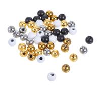 jojofuny 50pcs M4x9 Decorative Lamp Screw Caps Set, Copper, Black, Gold, White, Chrome Finial Nuts for Ceiling Light Fixtures, Lighting Accessory Covers for Home and DIY Use