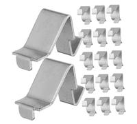 jojofuny 50pcs Metal Shelf Clips Thick Iron Cabinet Shelf Holders Heavy Duty Metal Shelving Clamps for Home Office Bookshelf Support Stable Brackets for File Storage