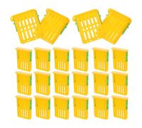 jojofuny 50pcs Plastic Beekeeping Queen Cage Set for Isolation and Transporting, Rearing Tool for Queen Marking and Breeding, Essential Equipment for Beekeepers