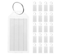 jojofuny 50pcs Plastic Luggage Tags with Split Ring Key Tags for Bags and Suitcases, Blank Writable Labels for Easy Identification and Versatile Design, for Daily Use and Travel