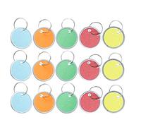jojofuny 50pcs Round Pet Hanging Tags Blank Label Creative Aluminium Plate Pendant for Dog Tag Blanks Random Color