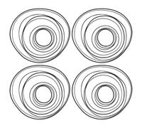 jojofuny 50pcs Rubber Drive Belts for Cassette Recorder and Tape Player, Mixed Size Black Rubber Belts with Versatile Use and Reducing Risk of Breakage, for Travel and Sports