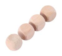 jojofuny 50pcs Wooden Blank Dice Set Unfinished Creative Wooden Cubes for DIY Crafts Board Games and Puzzle Making Durable and Safe to Use