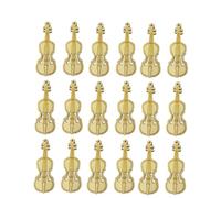 jojofuny 50Pcs Wooden Guitar and Violin Hanging Pendants Vintage Style Decorative Drop Charms for Wedding Party Home Decor DIY Craft Materials Light Yellow