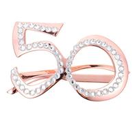 jojofuny 50th Birthday Glasses 50th Birthday Glasses With Rhinestone Frame Funny Party Glasses Photo Booth Props For 50th Anniversary Party Decorations
