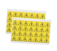 jojofuny 54pcs Warning Electrical Sticker Safety Warning Label Triangle Yellow Self-adhesive Paper 4.00x4.00x0.10cm for Meter Box, Electrical Panel, Factories, High-risk Areas