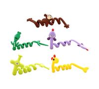 jojofuny 5pcs Animal Shaped Cable Organizer Silicone Mini Cable Winder Cord Management for Headset Ties Assorted Style