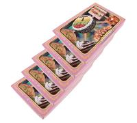 jojofuny 5pcs Chinese Josspaper Cake Set for Ancestral Worship - Disposable Grave Offering Dessert Papercraft for Memorial and Funeral Ritual Supplies
