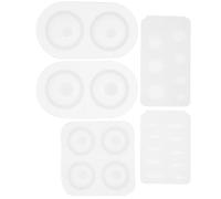 jojofuny 5pcs Eye Shape Silicone Eyeball Mold Reusable Easy to Clean White Mould for Handicrafts and Make Dolls Suitable for Families and Mistresses Random Style